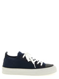 Brunello Cucinelli Blue Cotton Low Top Sneakers