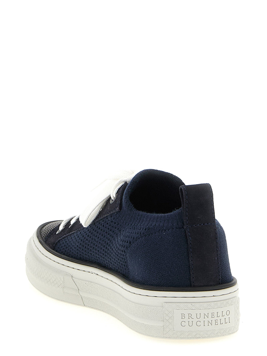 Brunello Cucinelli Blue Cotton Low Top Sneakers