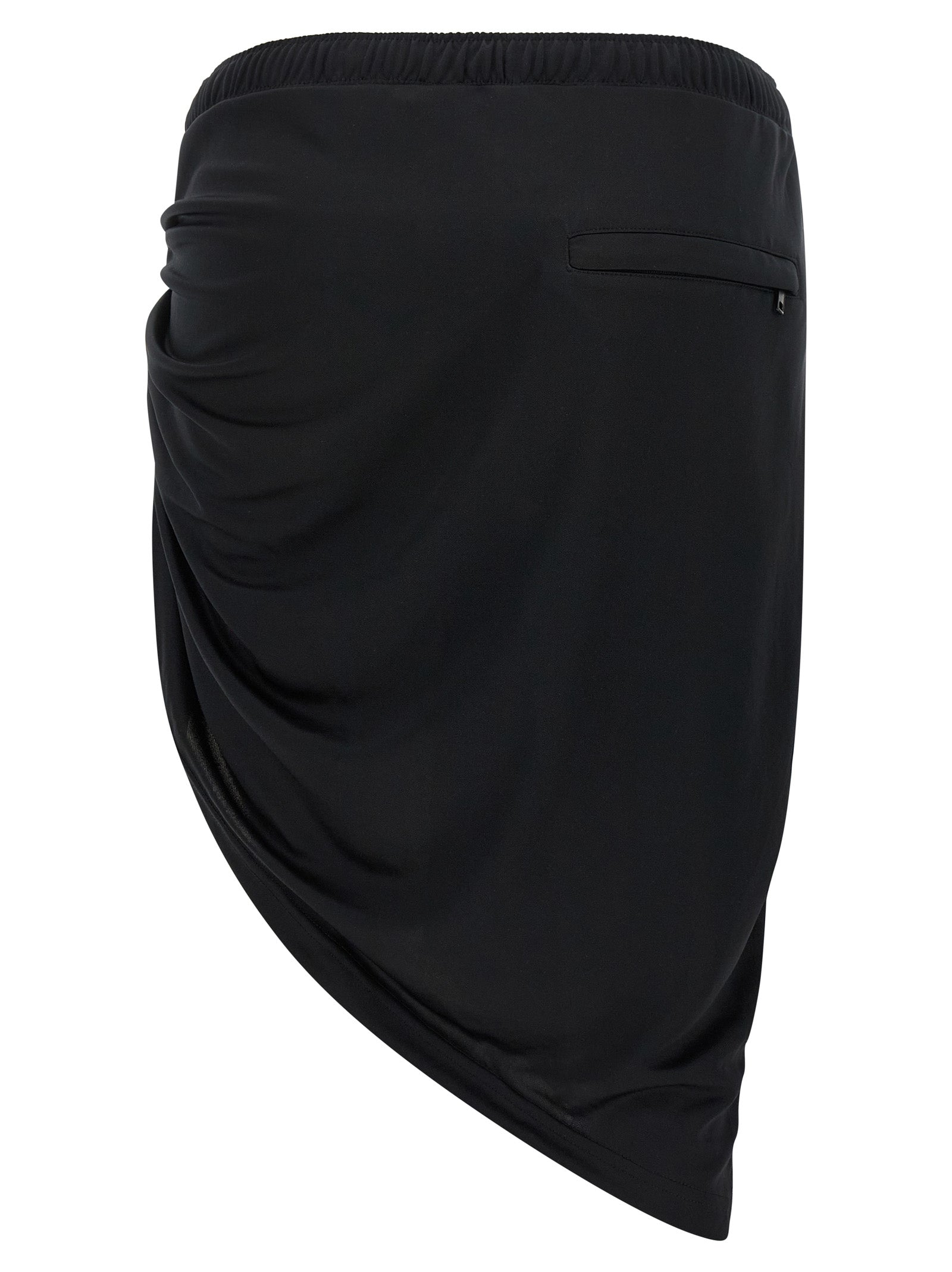 Courrèges Black Polyester Long Skirt