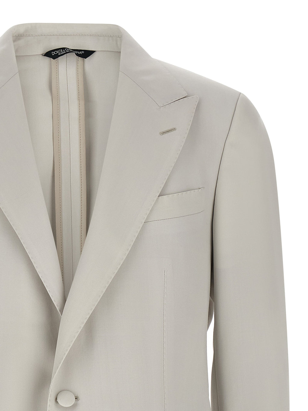 Dolce & Gabbana Gray Virgin Wool Blazer
