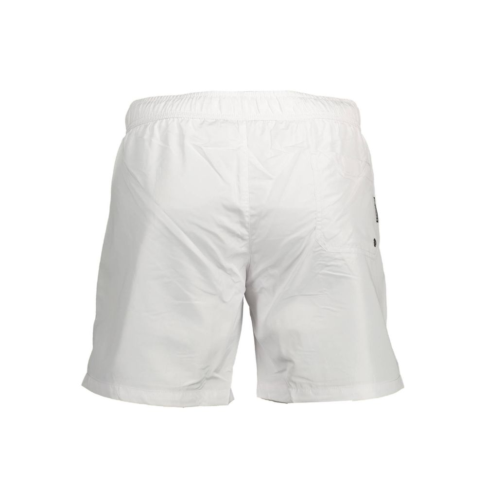 Karl Lagerfeld Bianco Polyester Men's Swim Boxer