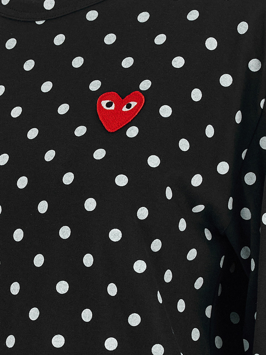 Comme Des Garçons Play Black Cotton Long Sleeve T-Shirt