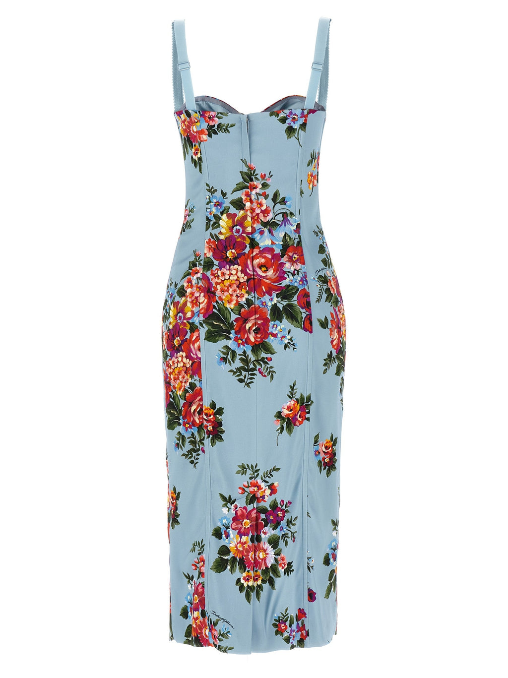 Dolce & Gabbana Blue Viscose Midi Dress