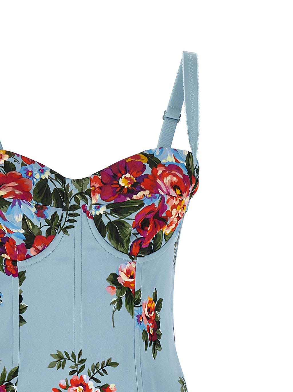Dolce & Gabbana Blue Viscose Midi Dress