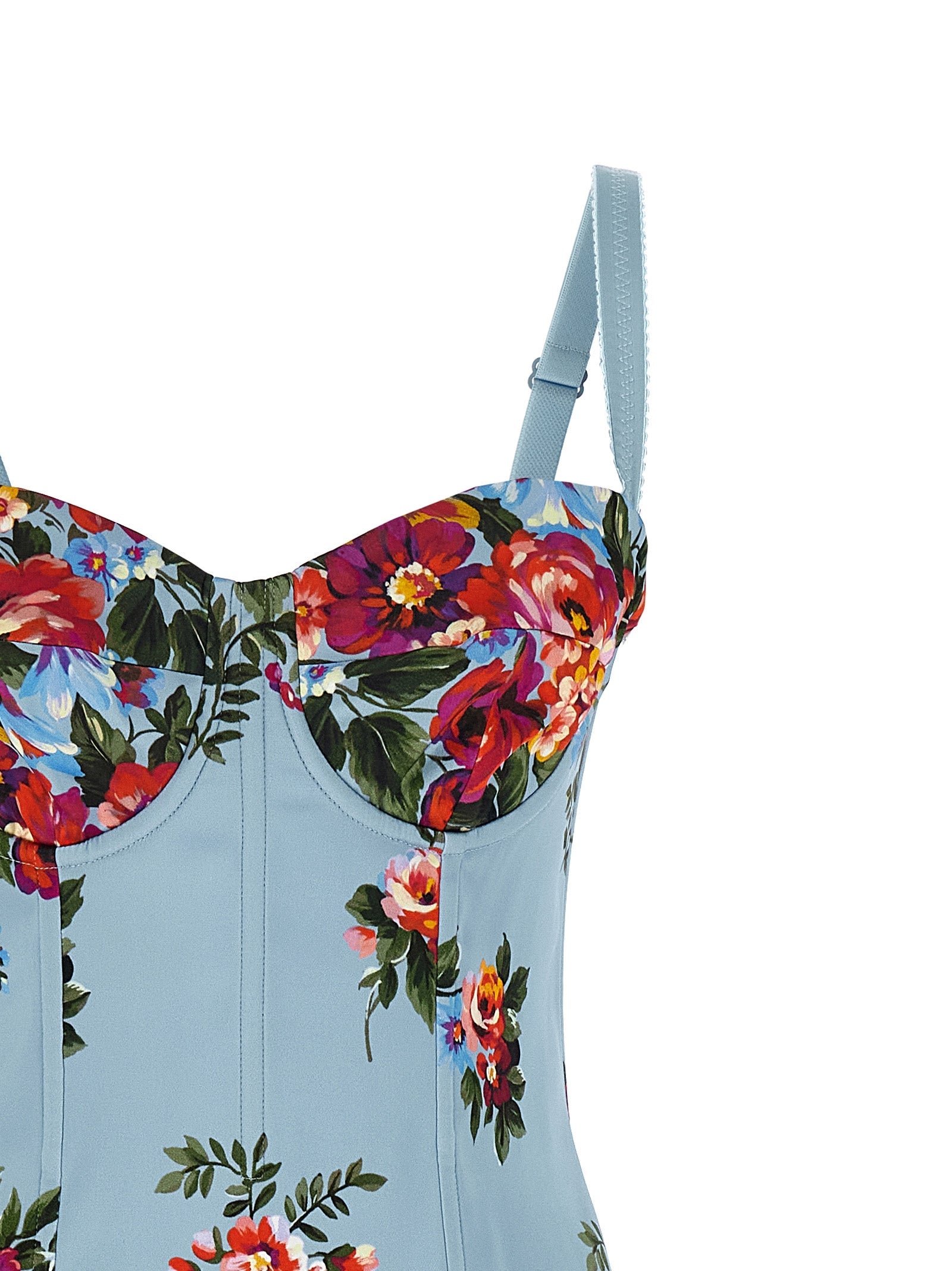 Dolce & Gabbana Blue Viscose Midi Dress
