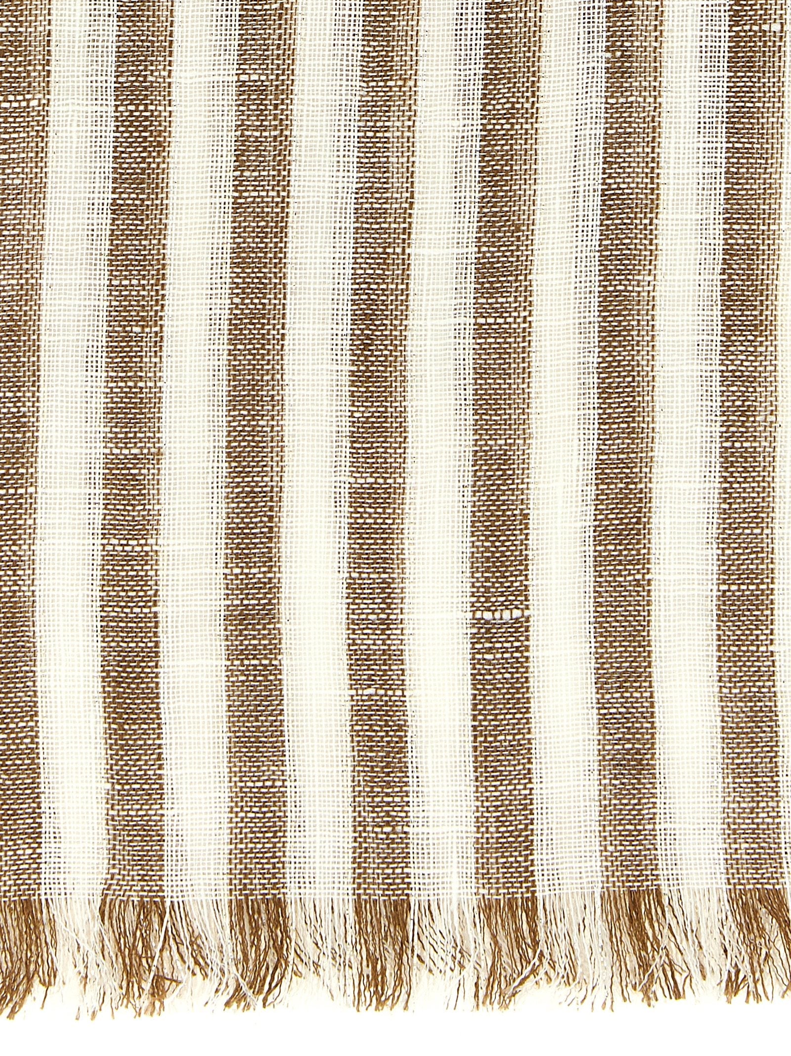 Brunello Cucinelli Brown Linen Scarf