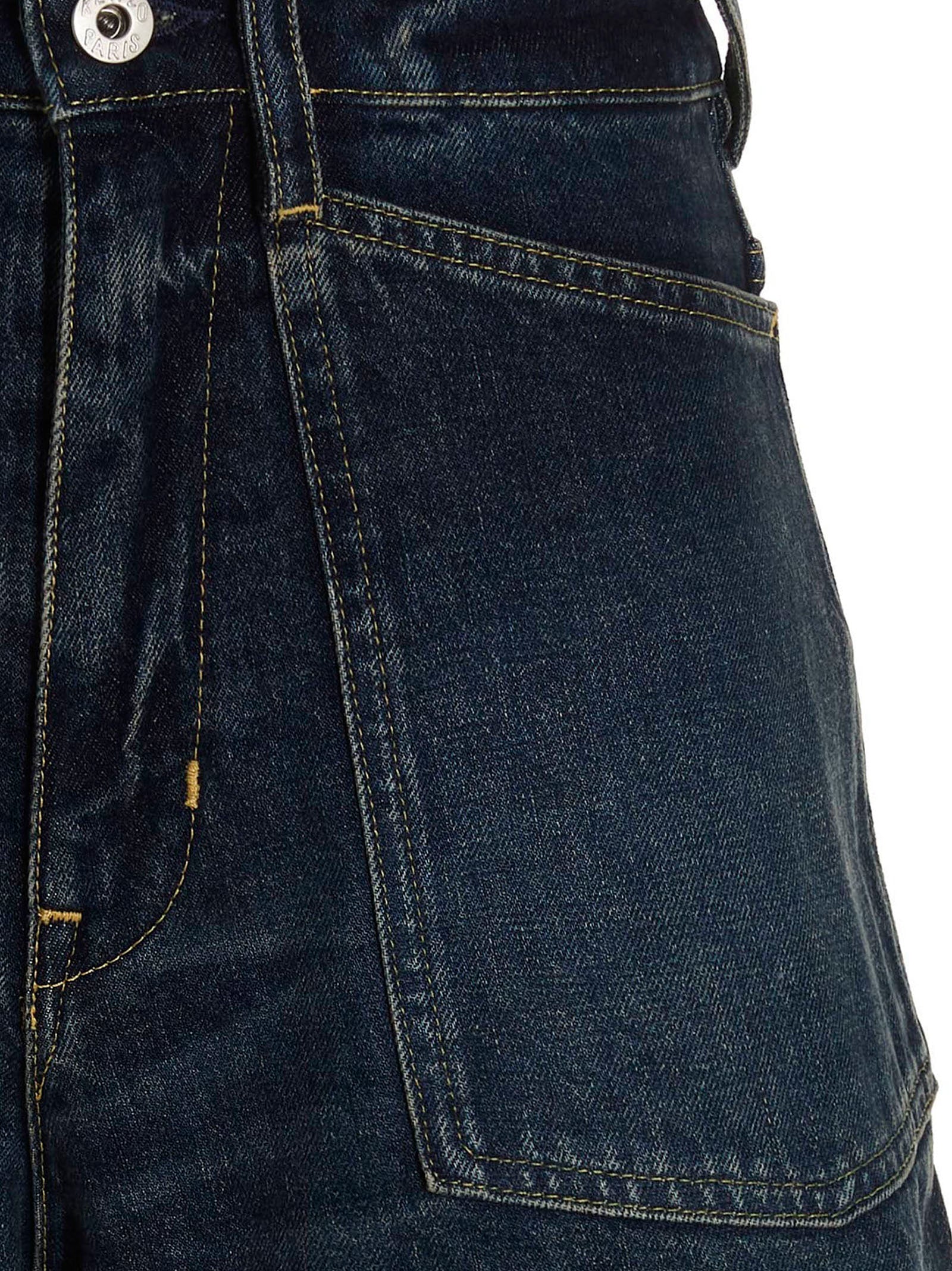 Kenzo Blue Cotton Bermuda Shorts