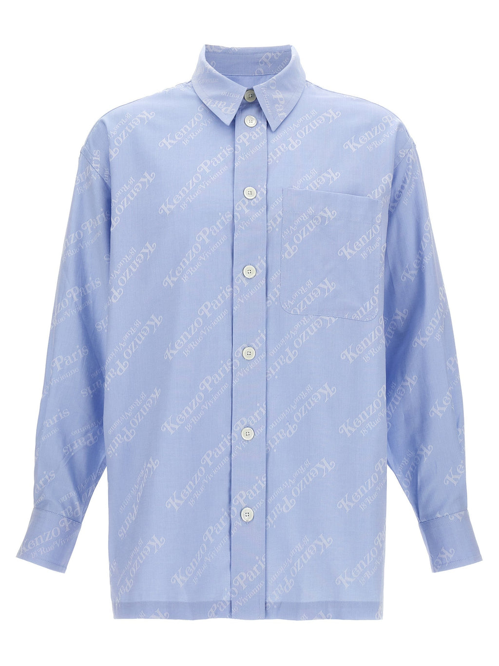 Kenzo Blue Cotton Blouse