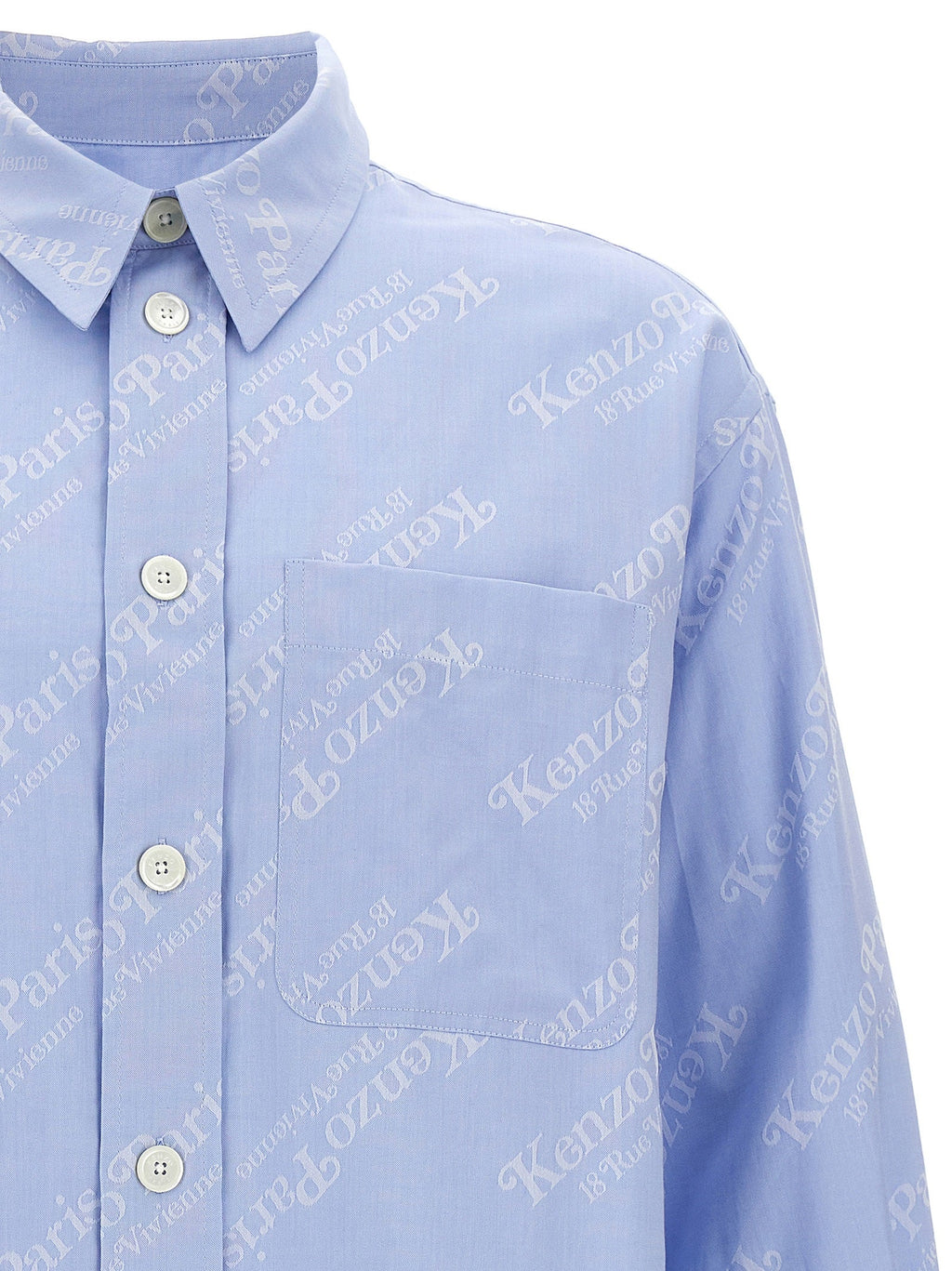 Kenzo Blue Cotton Blouse