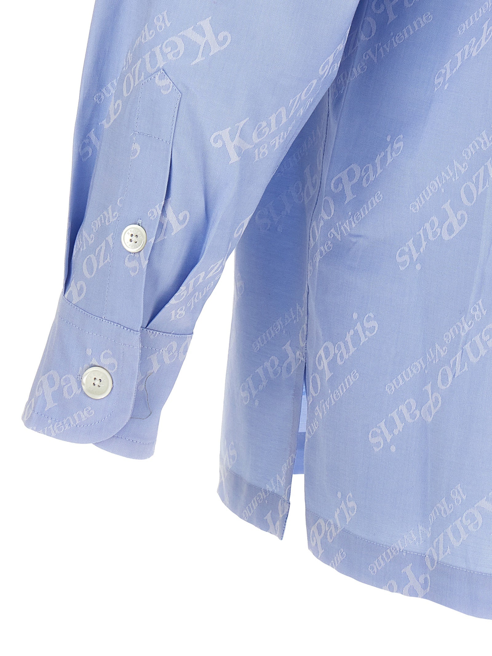 Kenzo Blue Cotton Blouse
