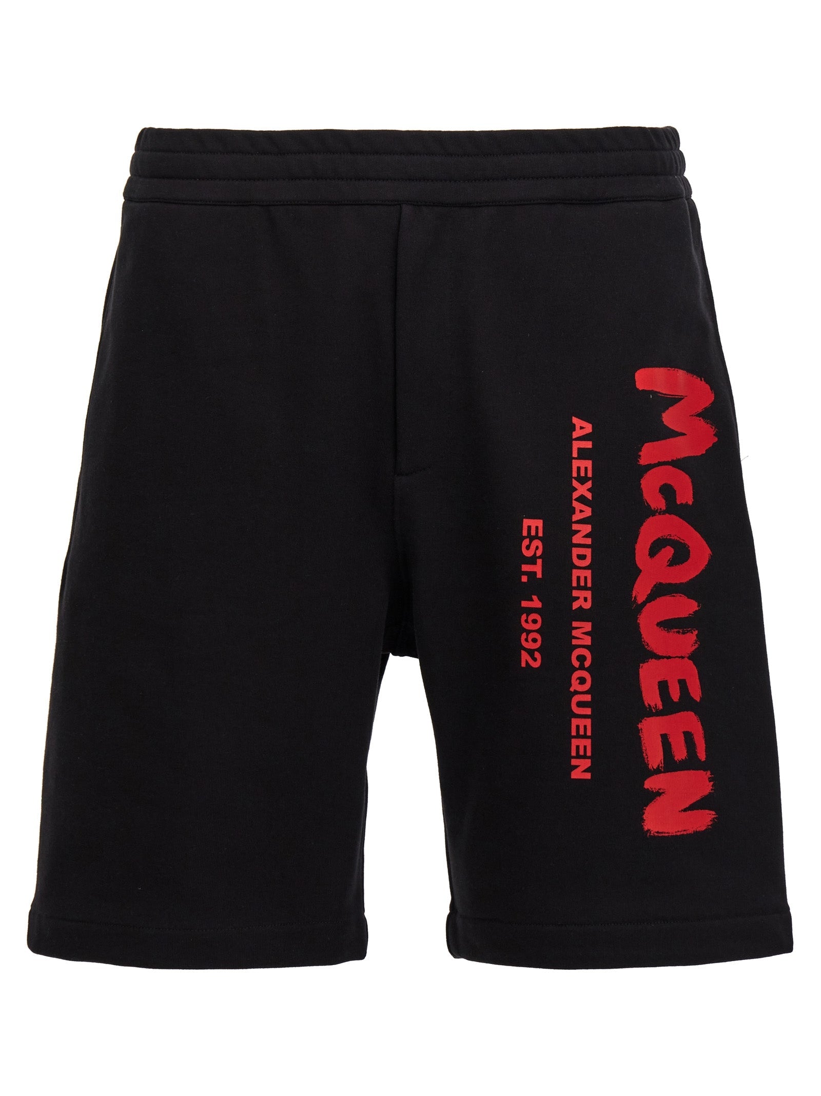 Alexander McQueen Black Cotton Bermuda Shorts