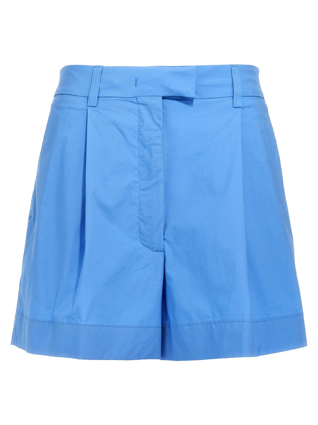 THELATEST Blue Cotton Bermuda Shorts