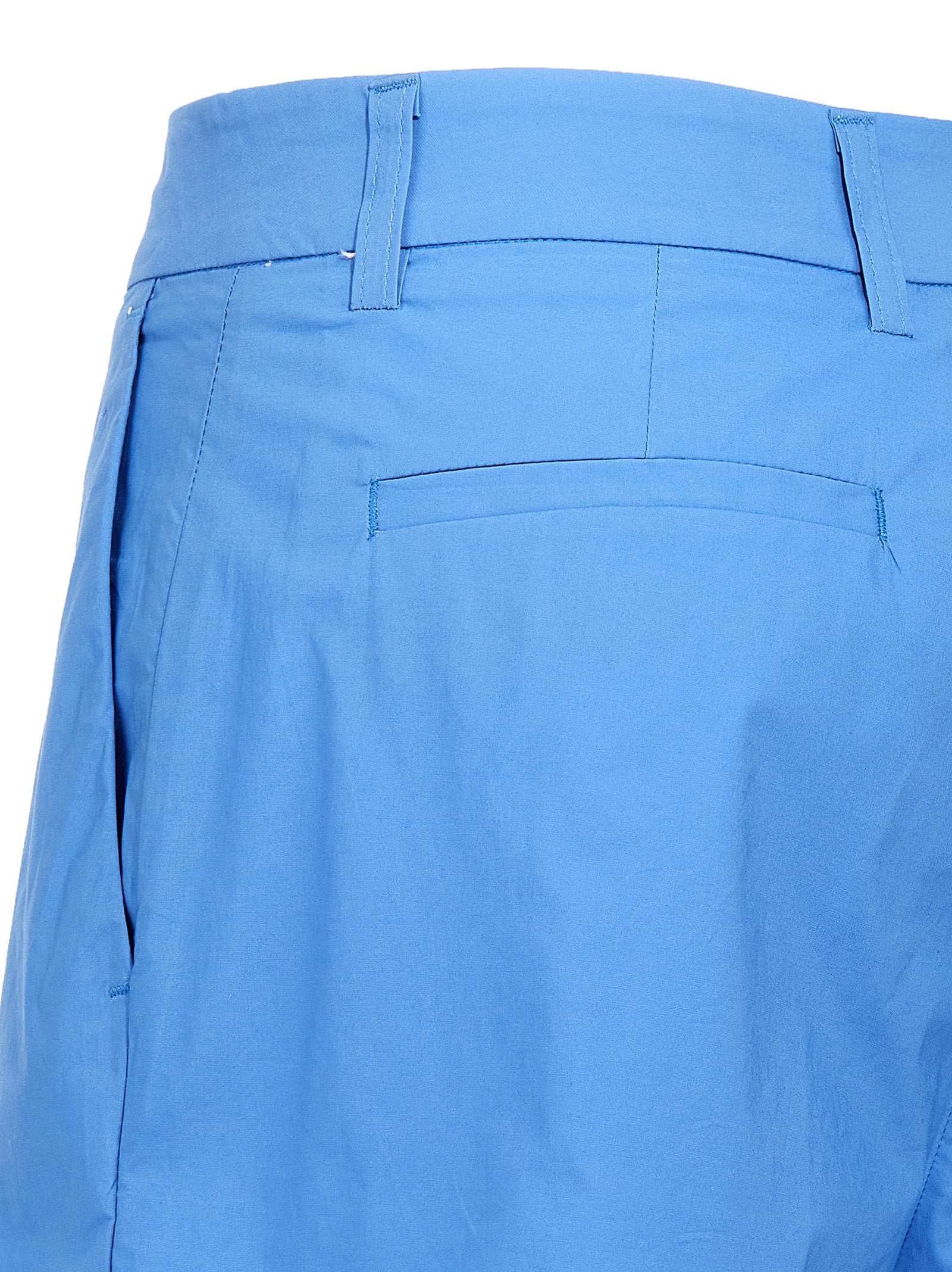 THELATEST Blue Cotton Bermuda Shorts