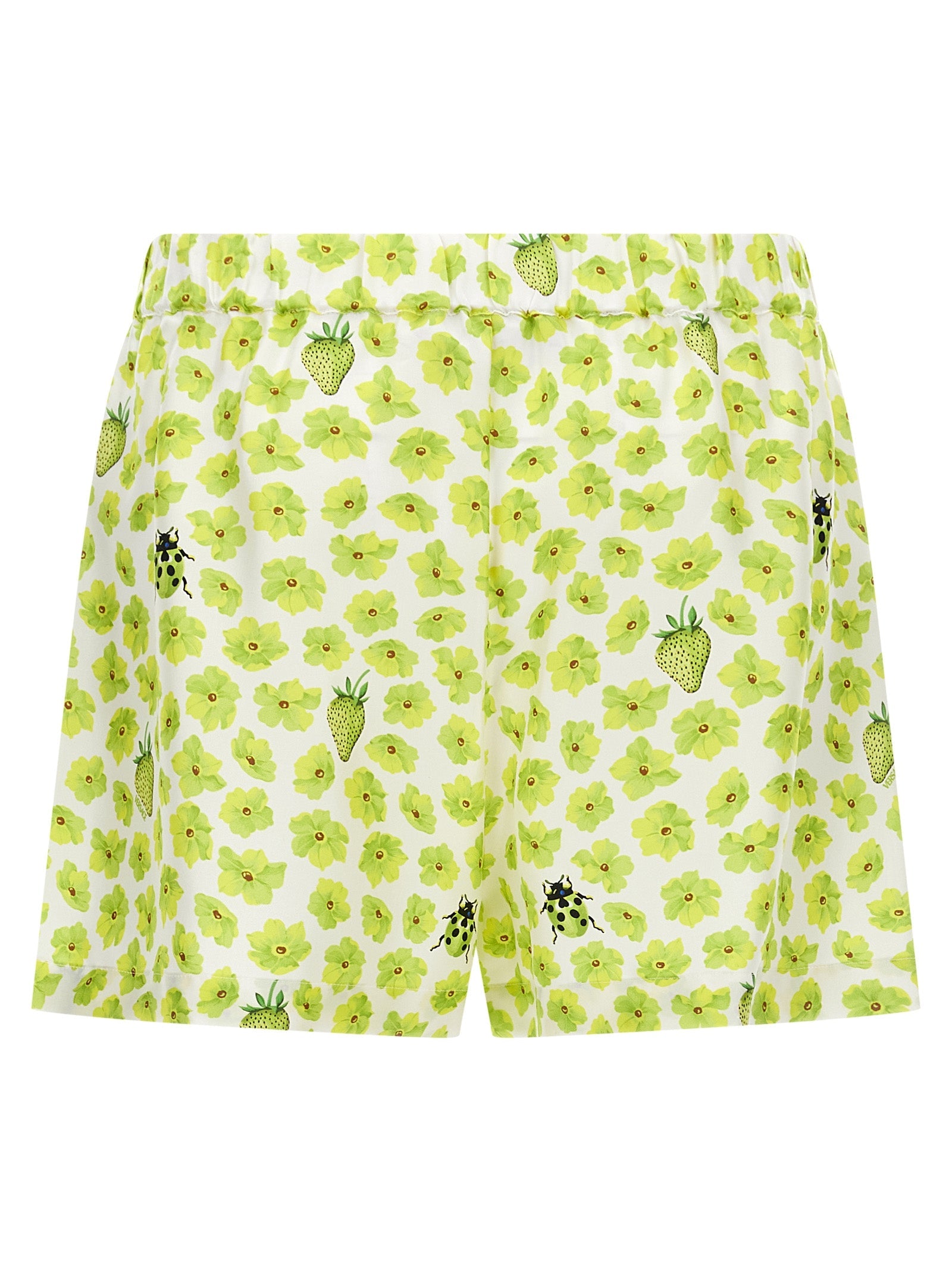 Versace Multicolor Silk Bermuda Shorts
