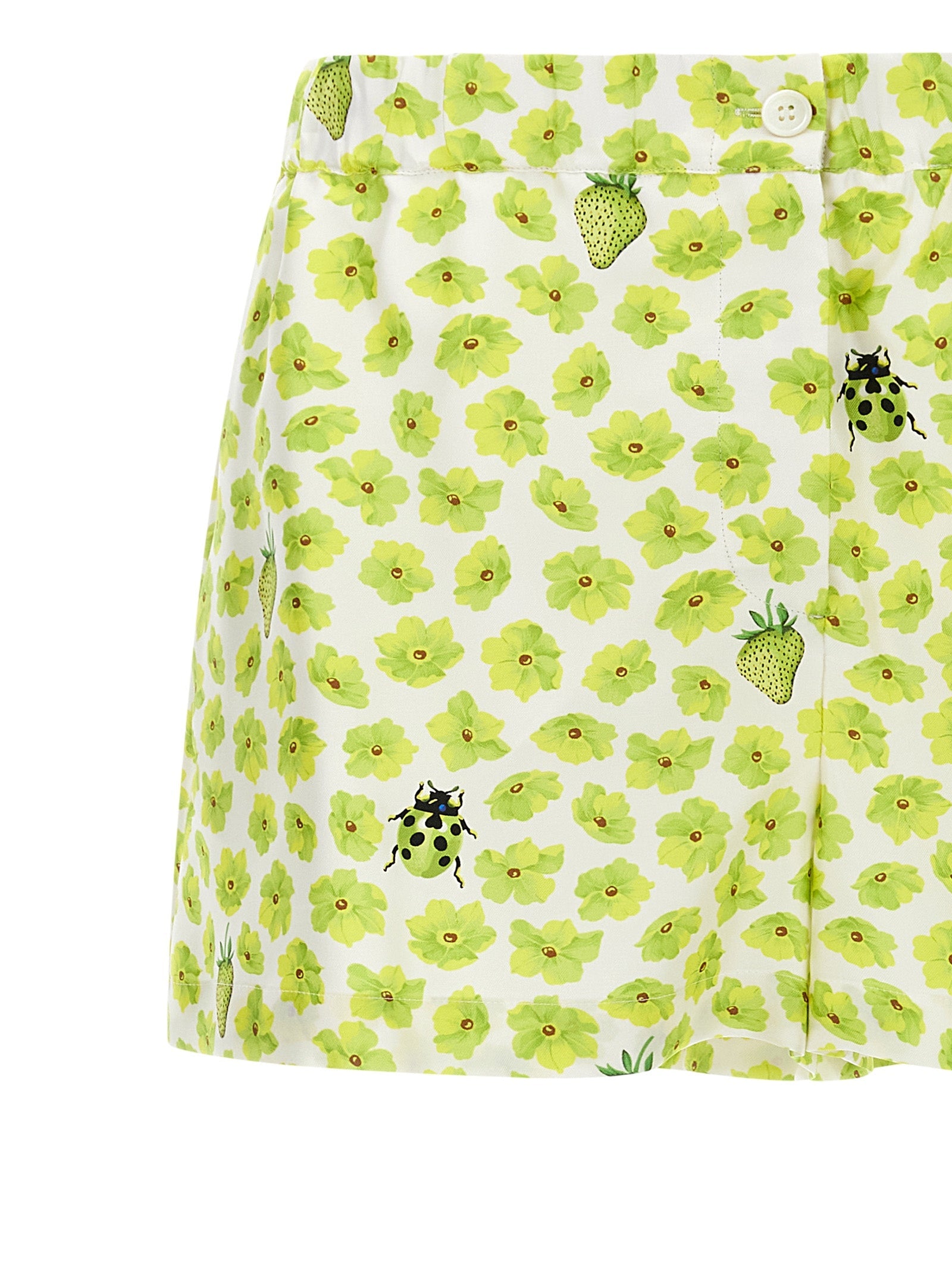 Versace Multicolor Silk Bermuda Shorts
