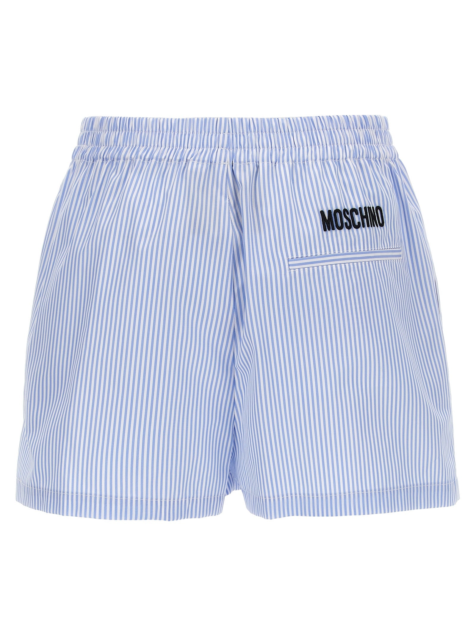 Moschino Blue Cotton Bermuda Shorts