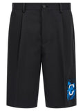 Undercover Black Polyester Bermuda Shorts