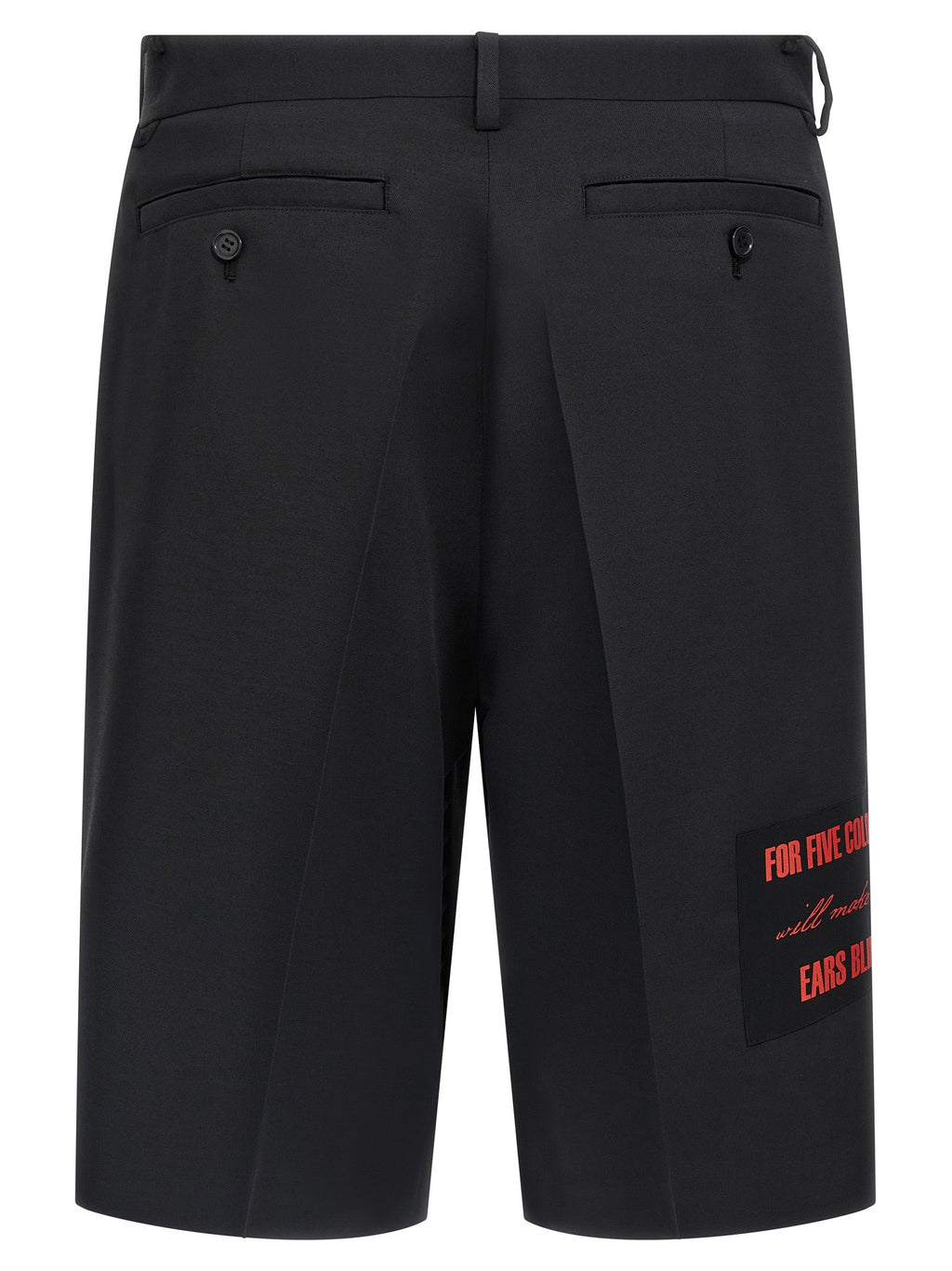 Undercover Black Polyester Bermuda Shorts