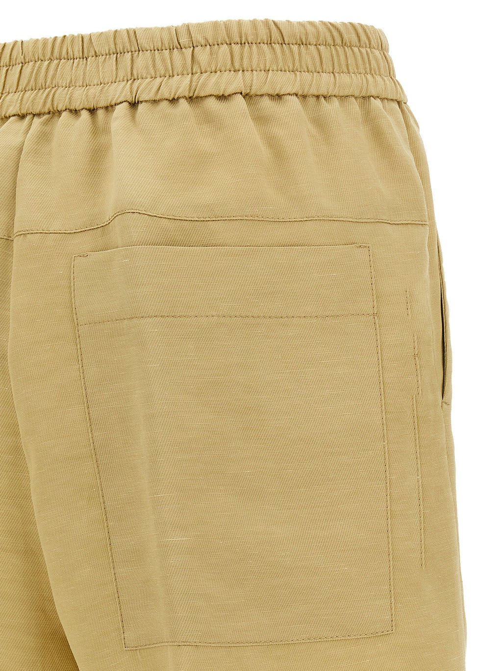 NUDE Beige Viscose Bermuda Shorts