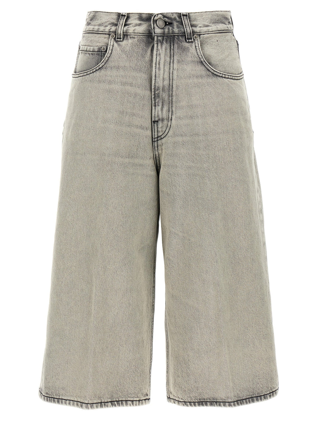 Haikure White Cotton Bermuda Shorts Haikure