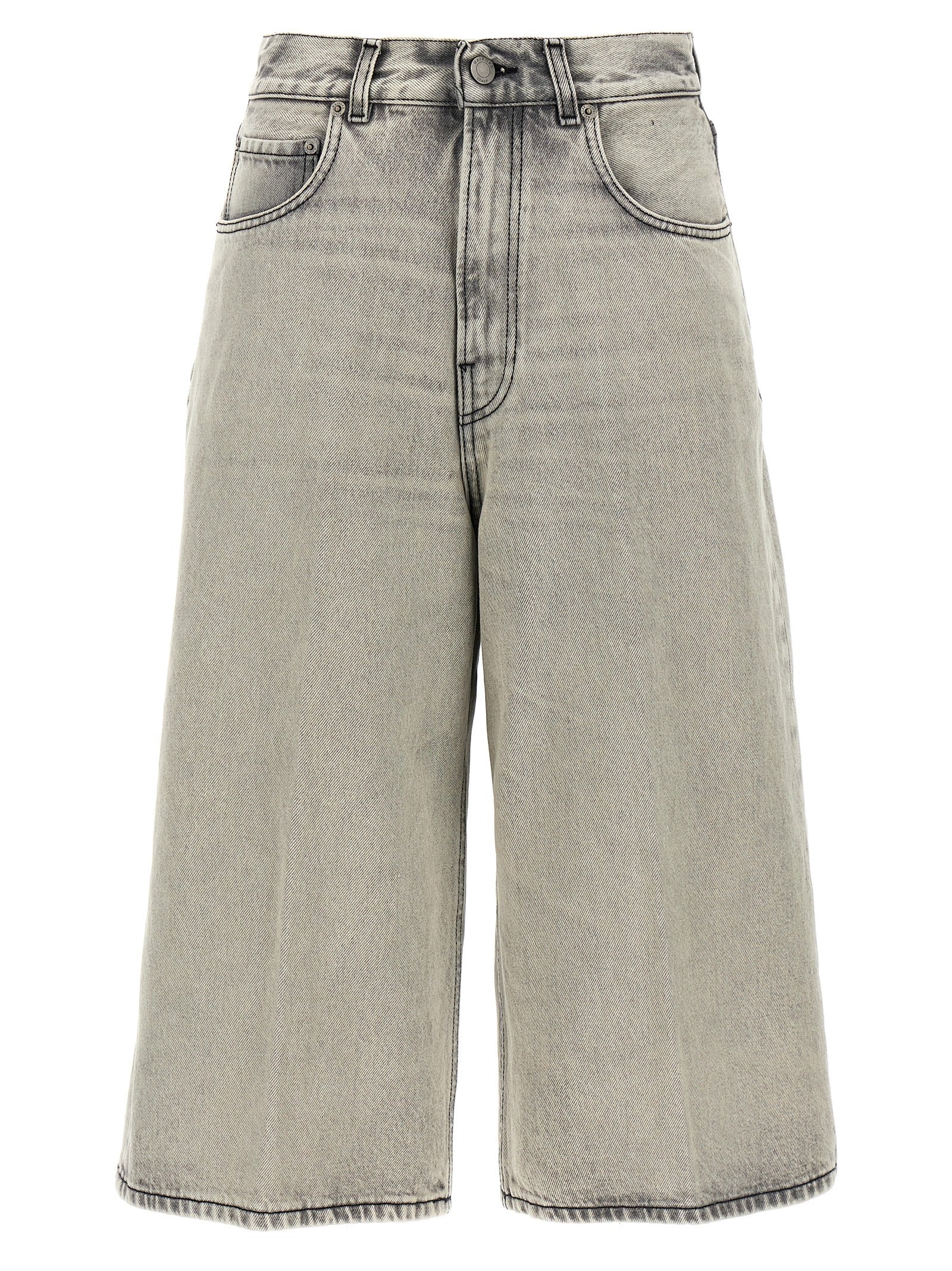 Haikure White Cotton Bermuda Shorts Haikure