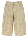 Haikure Beige Cotton Bermuda Shorts