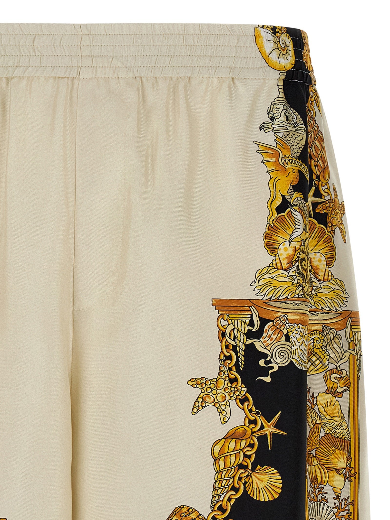 Versace Multicolor Silk Bermuda Shorts