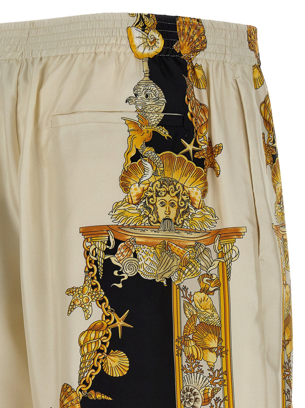 Versace Multicolor Silk Bermuda Shorts