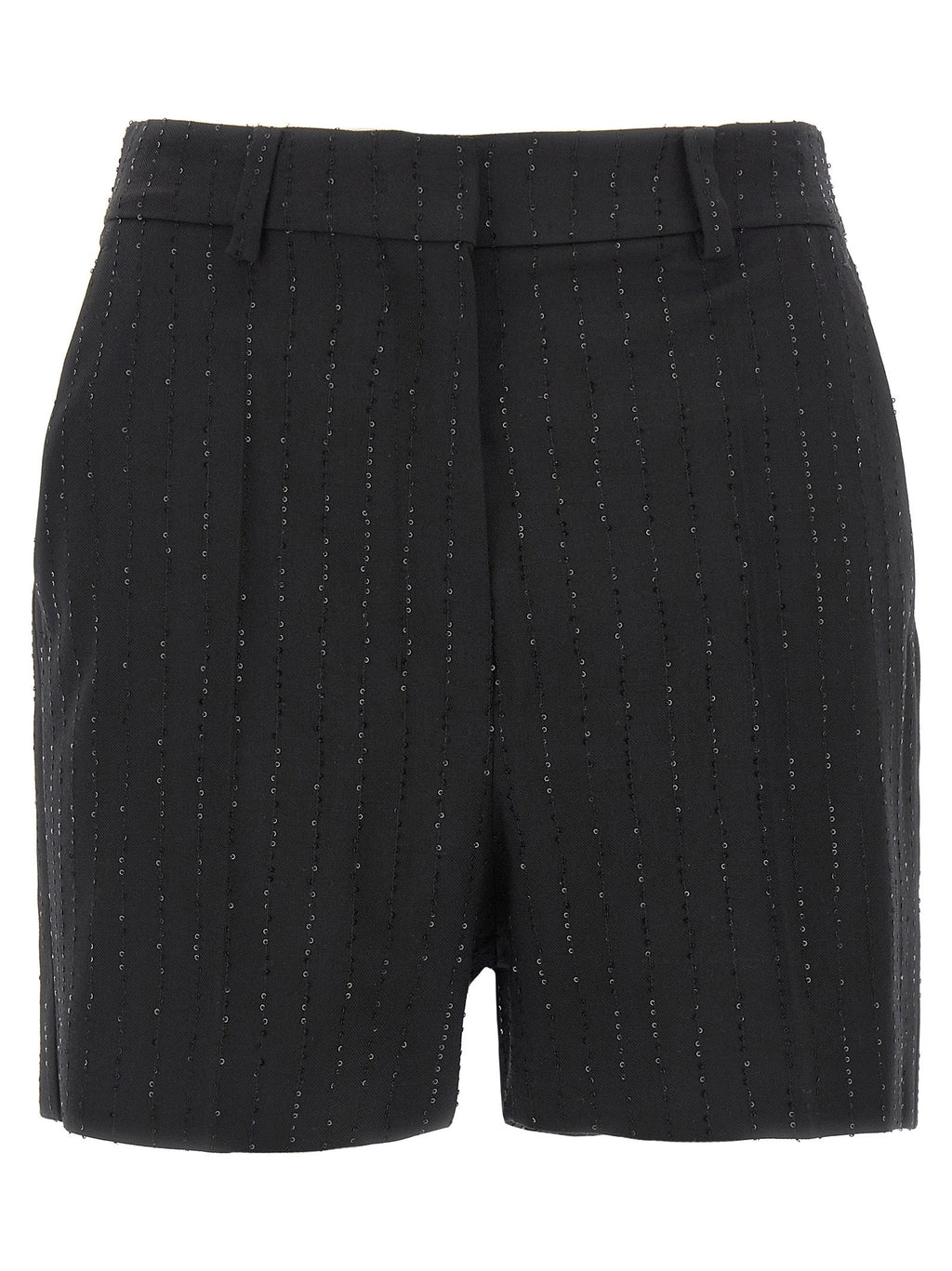 Max Mara Black Virgin Wool Bermuda Shorts