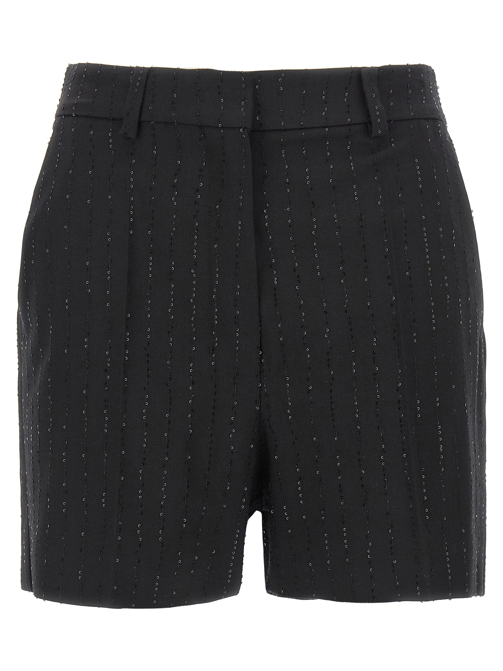 Max Mara Black Virgin Wool Bermuda Shorts