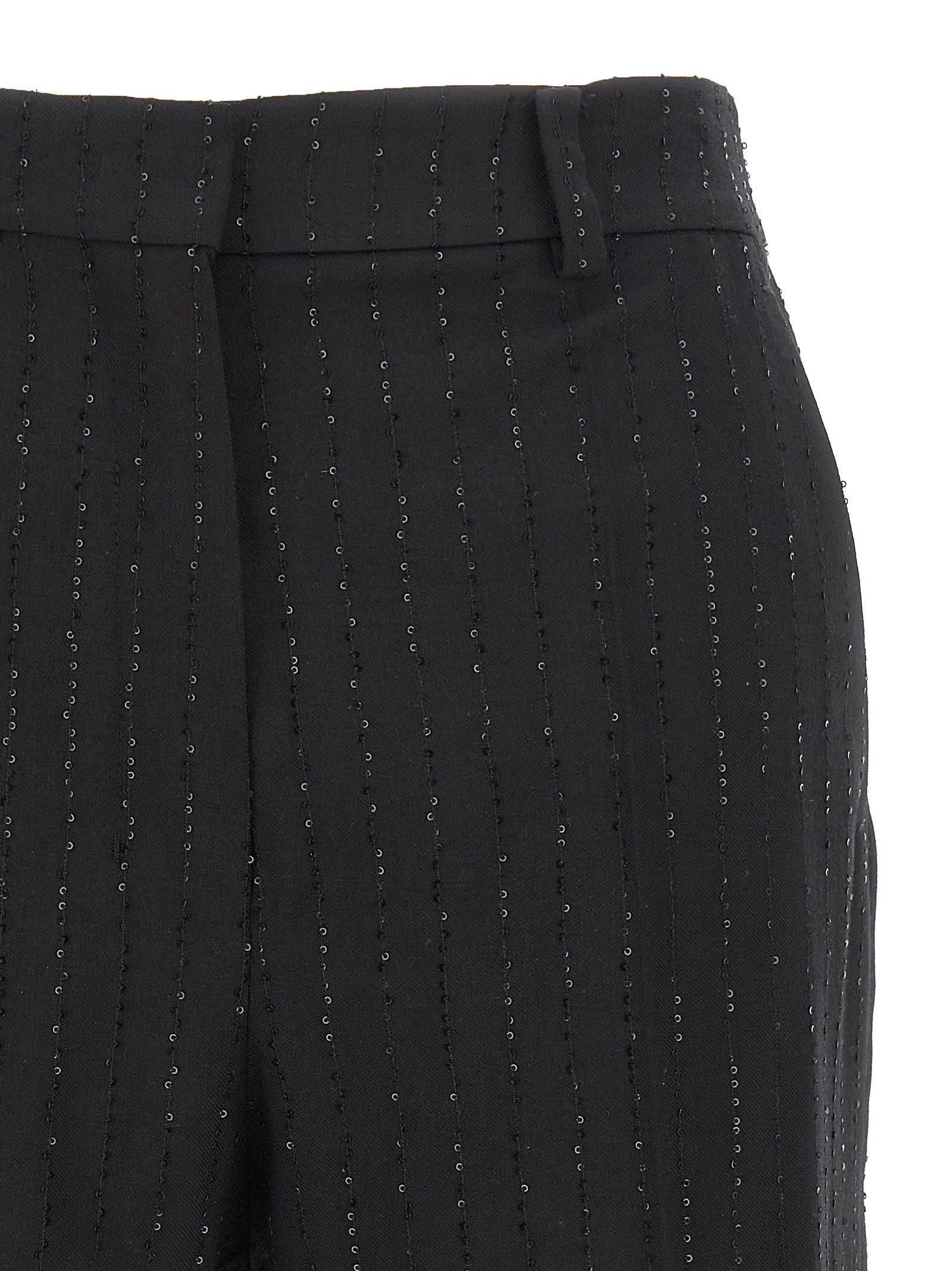 Max Mara Black Virgin Wool Bermuda Shorts