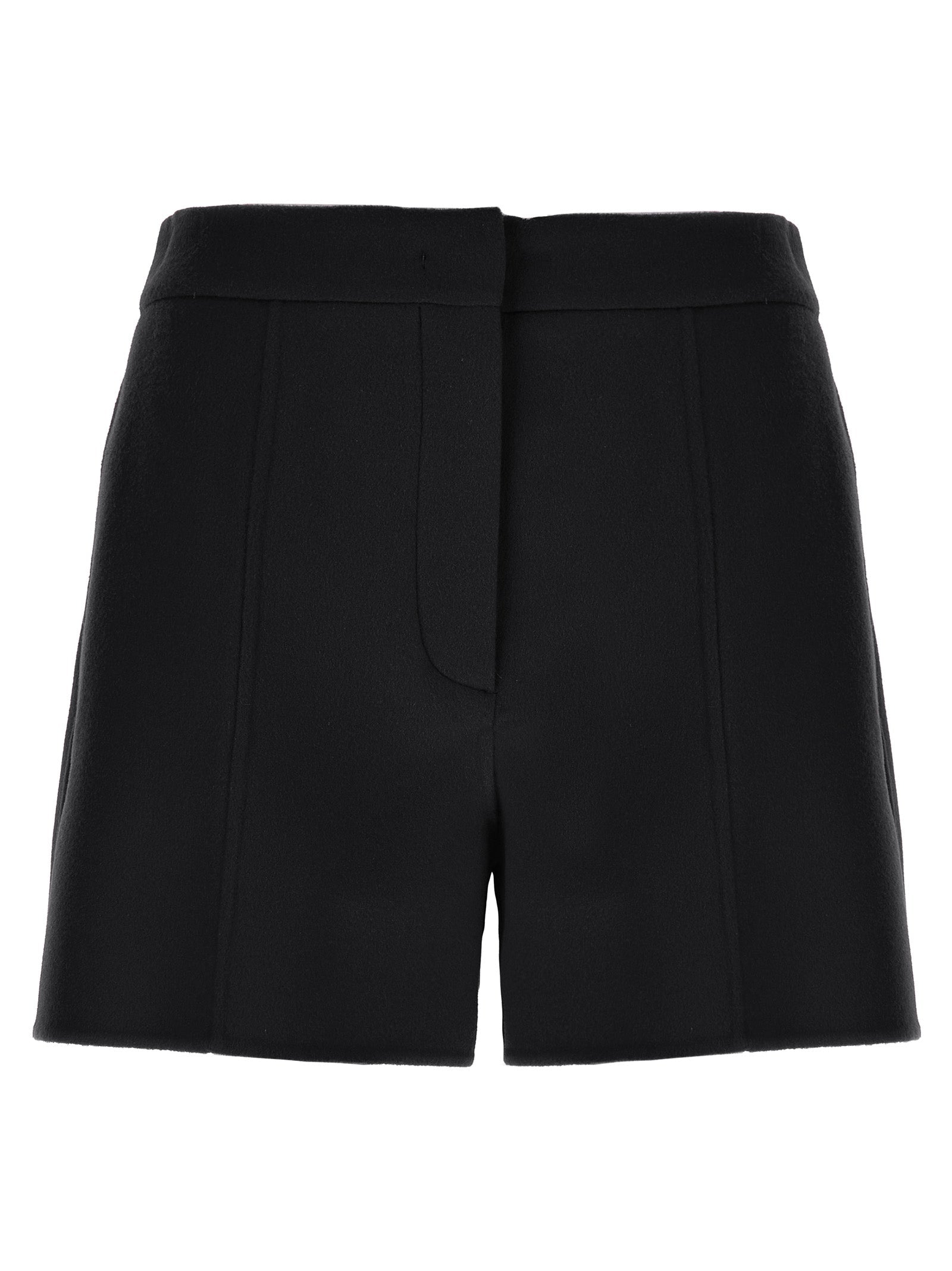 Sportmax Black Virgin Wool Bermuda Shorts