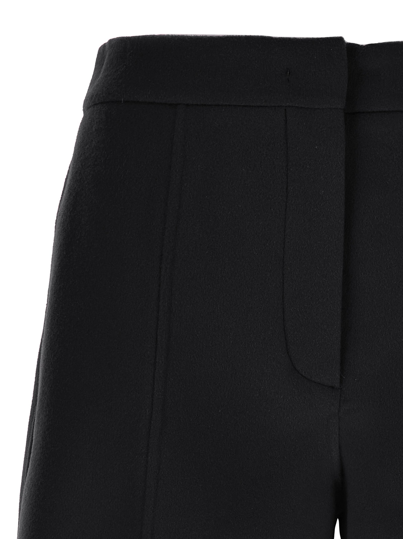 Sportmax Black Virgin Wool Bermuda Shorts