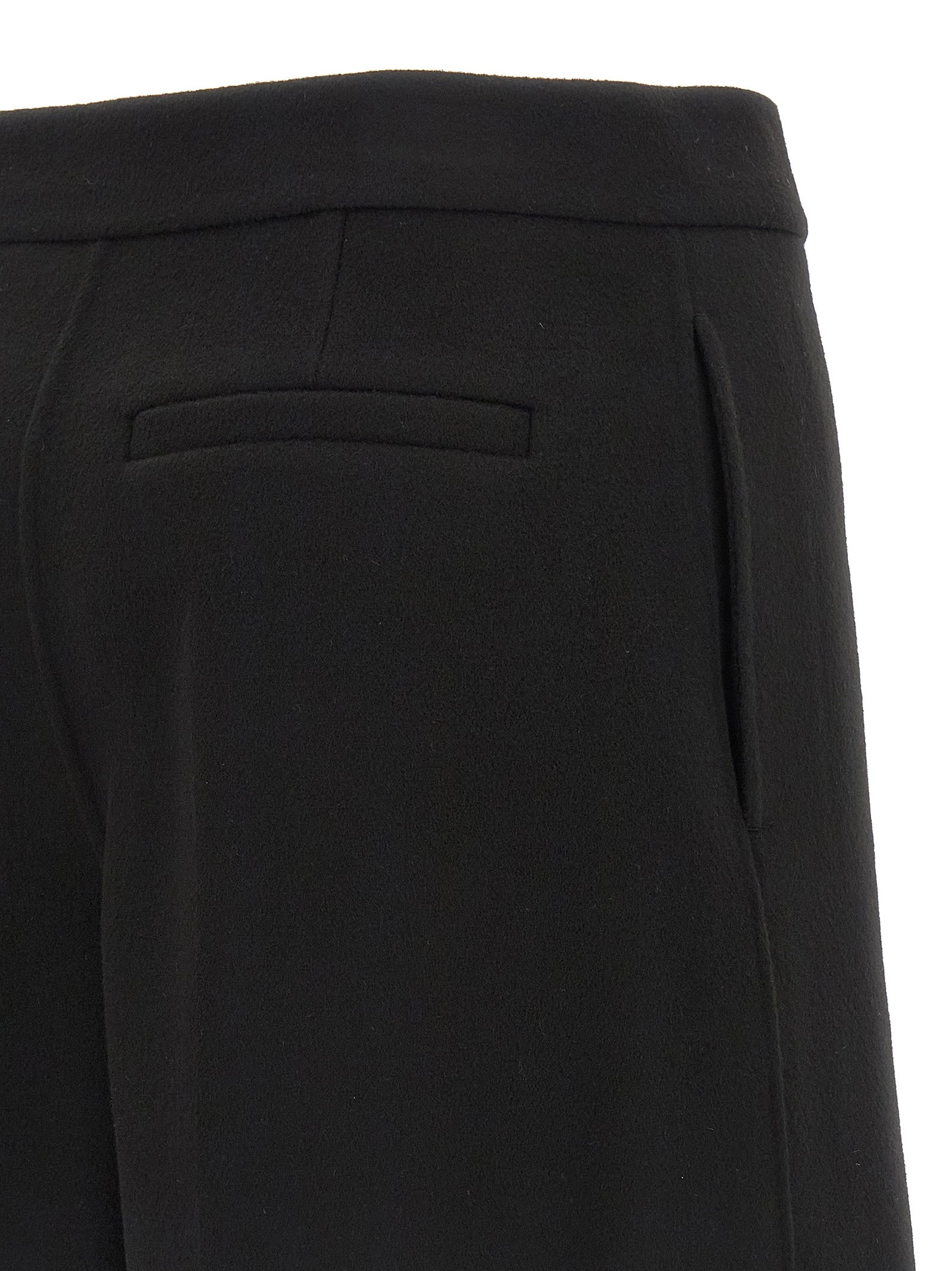 Sportmax Black Virgin Wool Bermuda Shorts