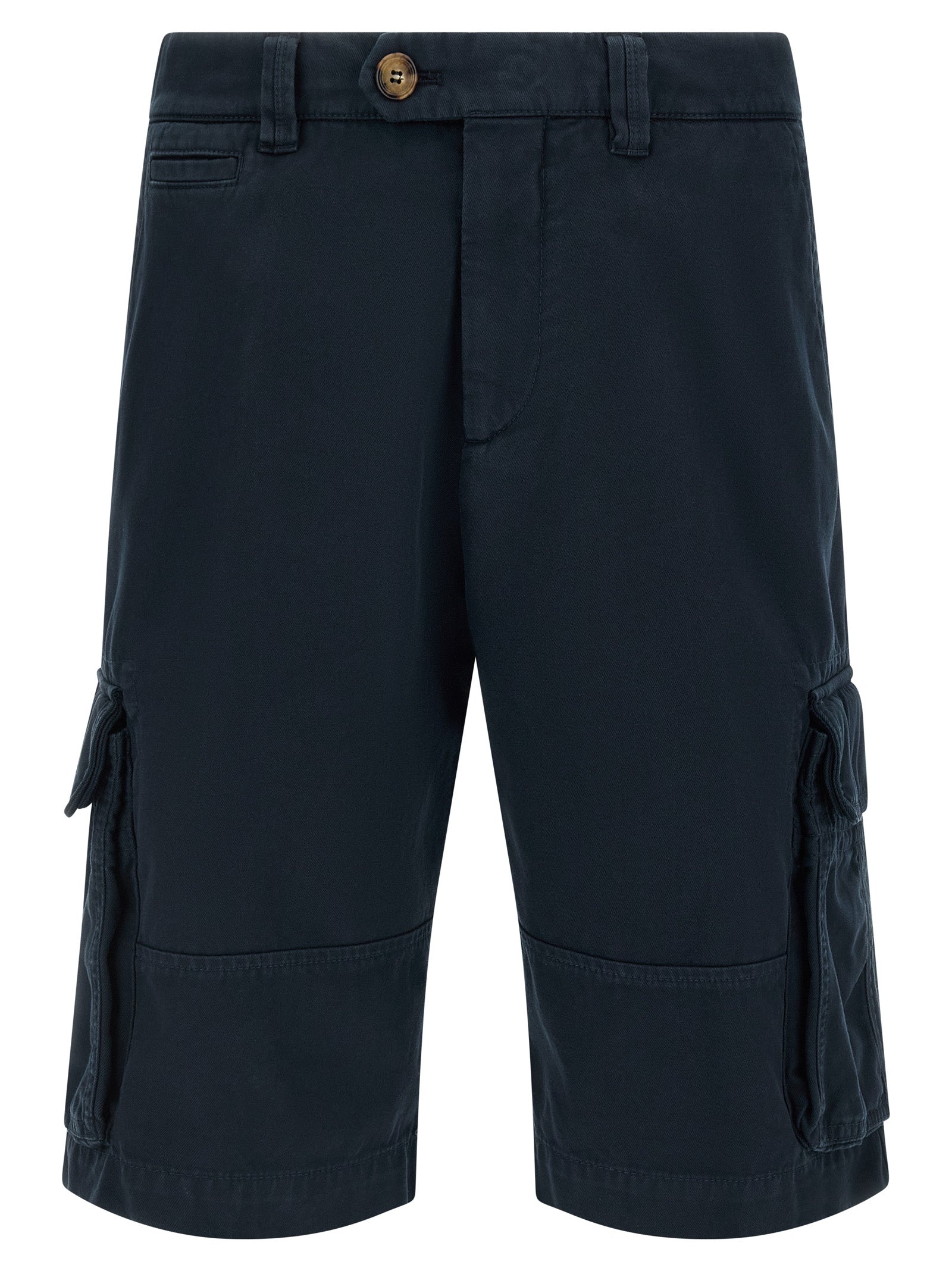 Brunello Cucinelli Blue Cotton Bermuda Shorts Brunello Cucinelli