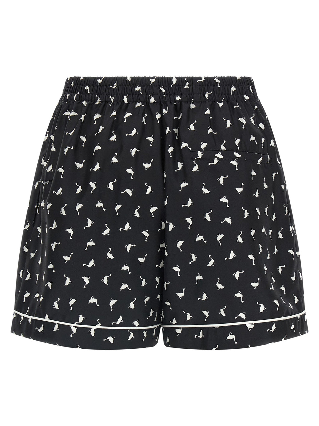 Moschino Bicolor Silk Bermuda Shorts