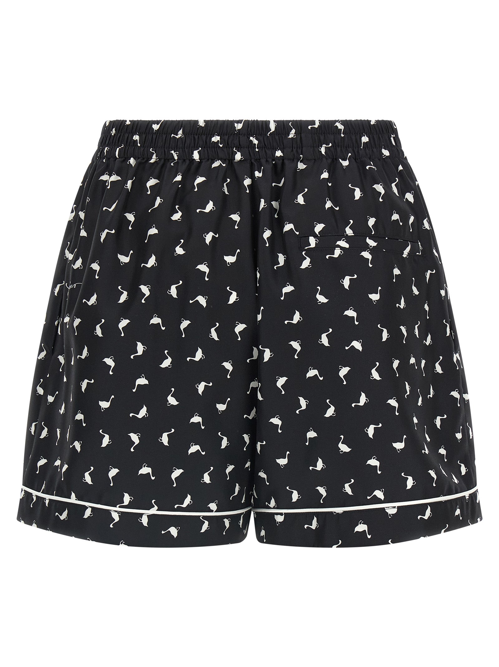 Moschino Bicolor Silk Bermuda Shorts