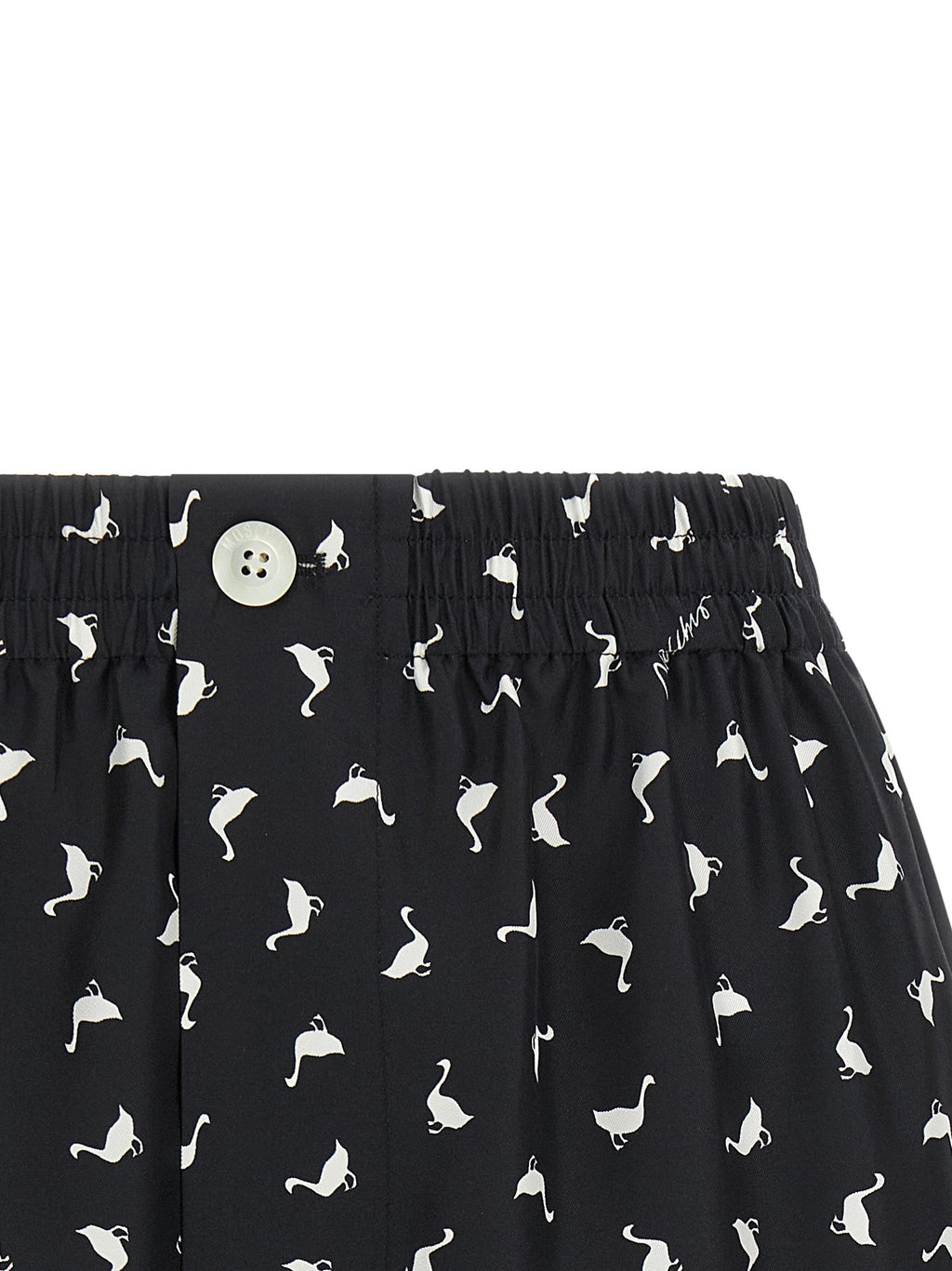 Moschino Bicolor Silk Bermuda Shorts
