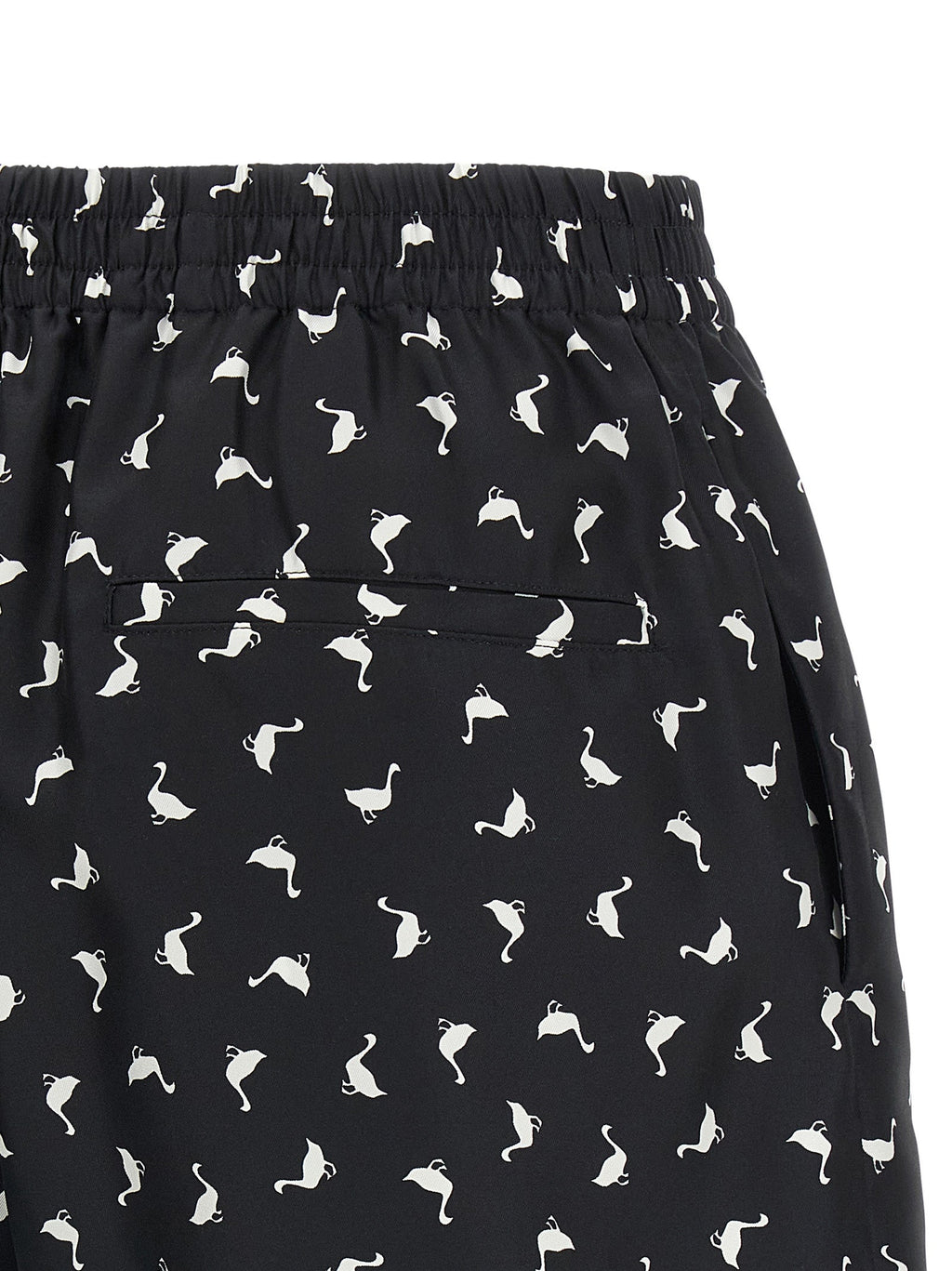 Moschino Bicolor Silk Bermuda Shorts