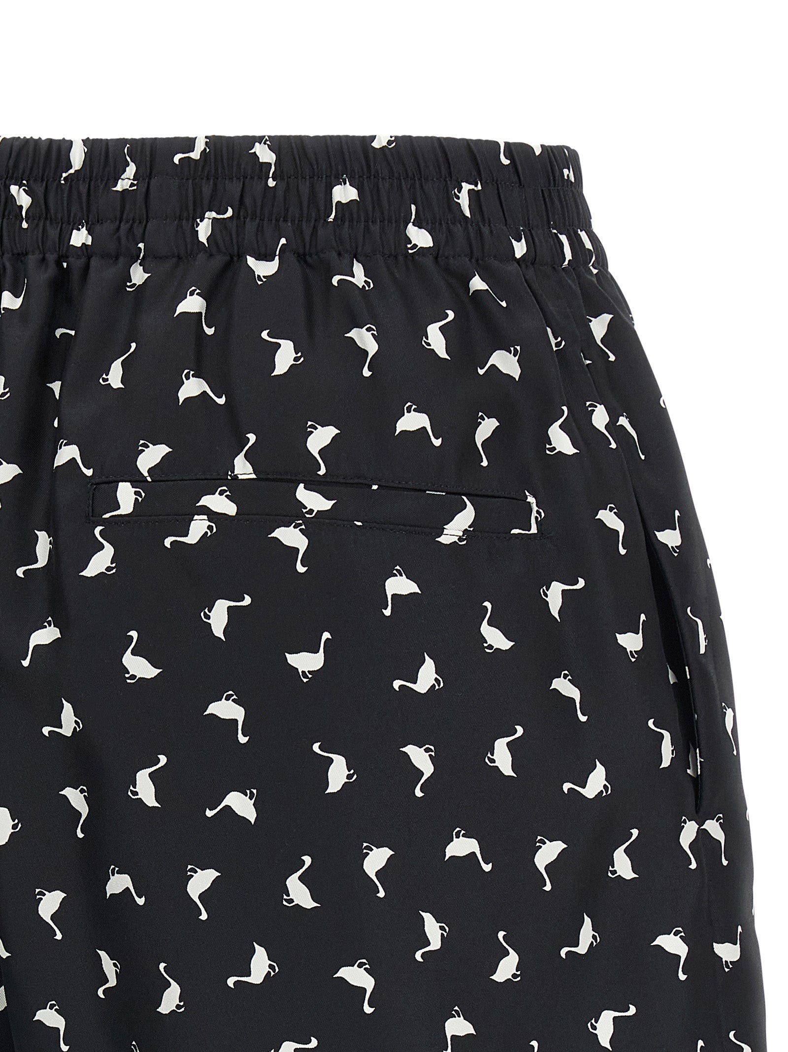 Moschino Bicolor Silk Bermuda Shorts