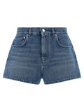 Moschino Blue Cotton Bermuda Shorts