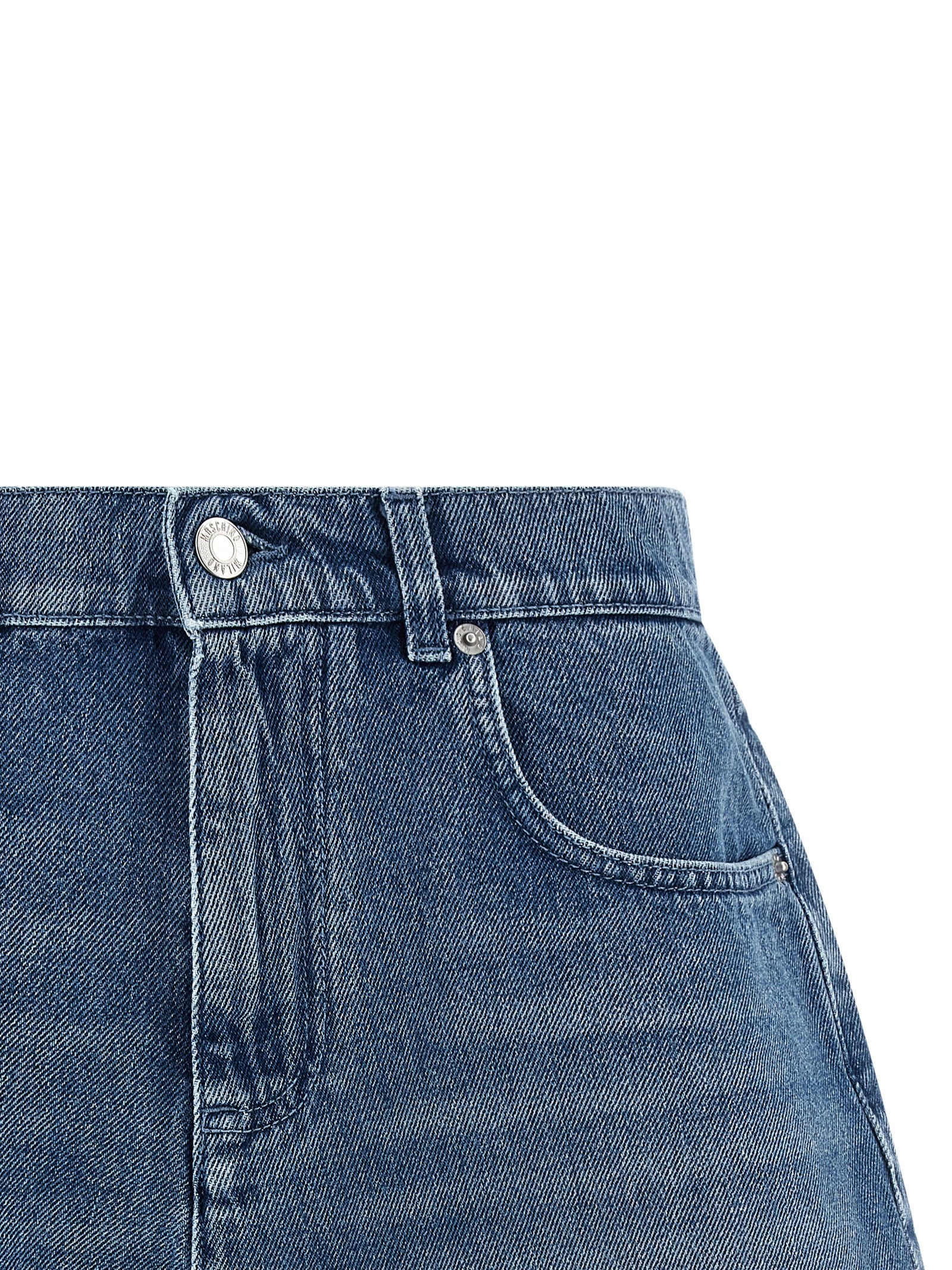 Moschino Blue Cotton Bermuda Shorts