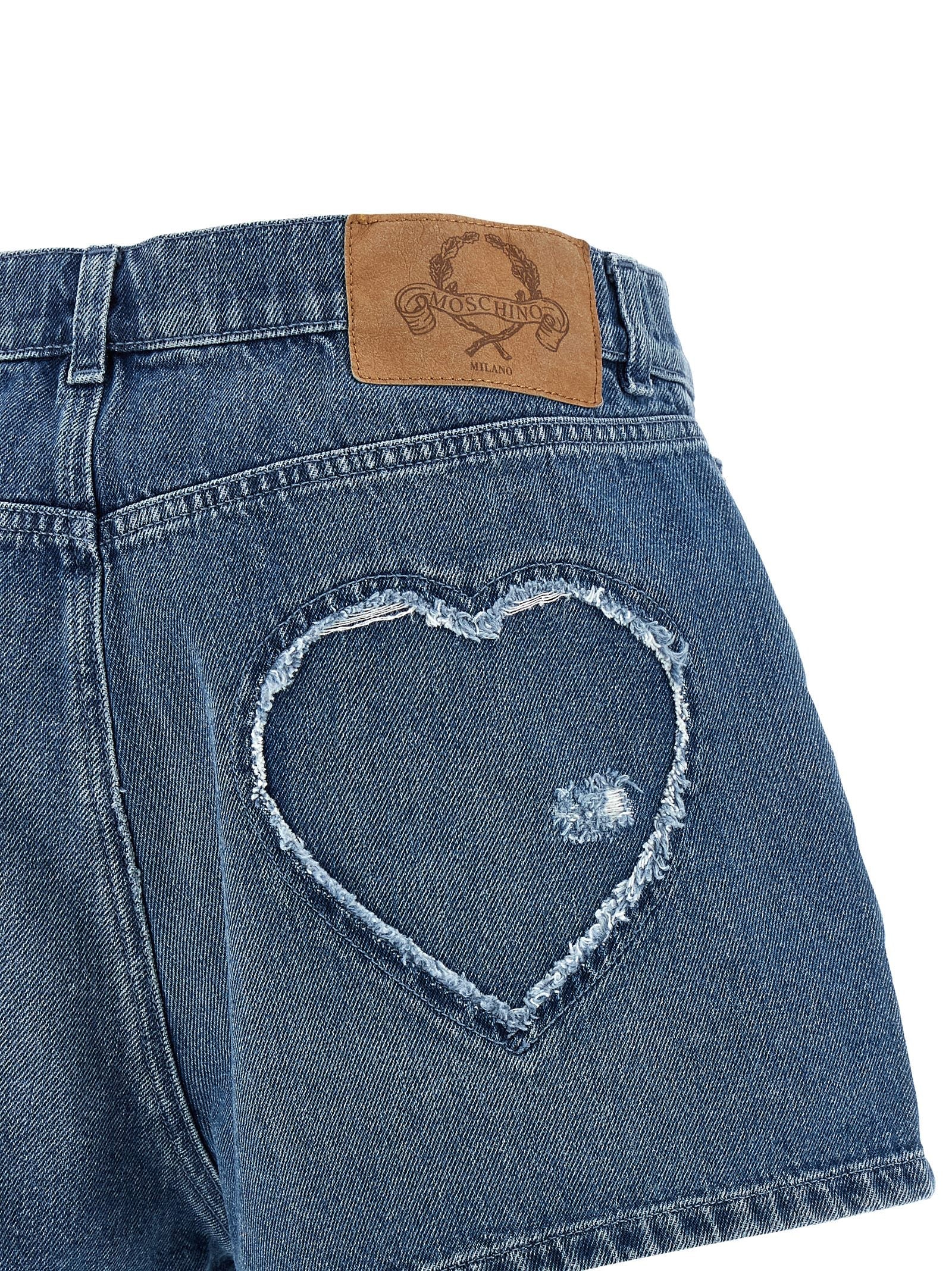 Moschino Blue Cotton Bermuda Shorts