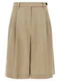 Brunello Cucinelli Beige Viscose Bermuda Shorts