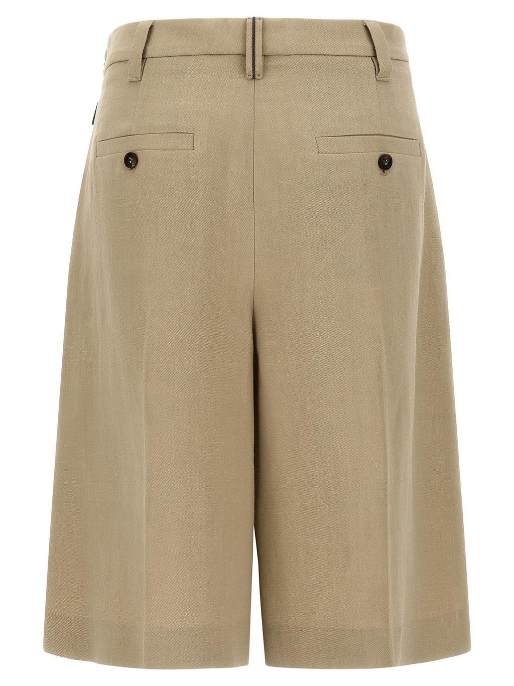 Brunello Cucinelli Beige Viscose Bermuda Shorts
