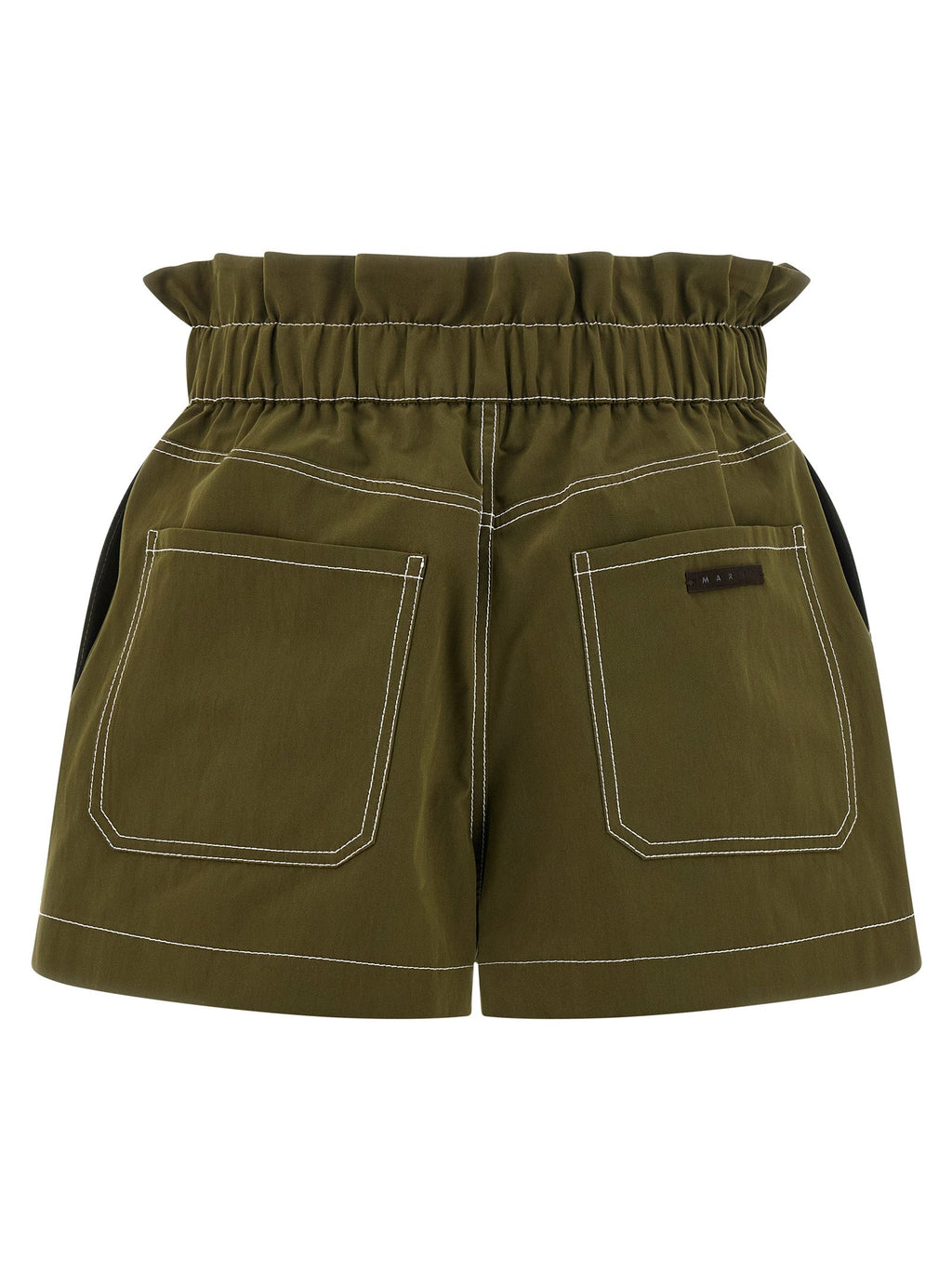 Marni Bicolor Cotton Bermuda Shorts