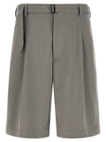 CELLAR DOOR Gray Polyester Bermuda Shorts CELLAR DOOR