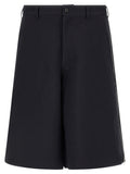 Comme Des Garçons Blue Polyester Bermuda Shorts