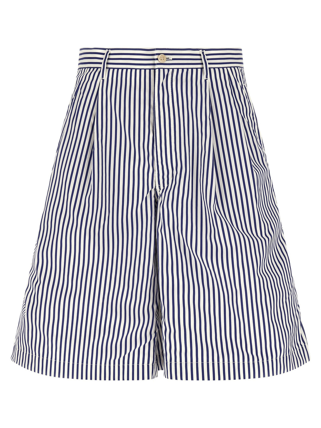 Comme Des Garçons Blue Cotton Bermuda Shorts
