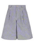 Comme Des Garçons Blue Cotton Bermuda Shorts